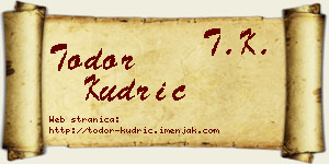 Todor Kudrić vizit kartica